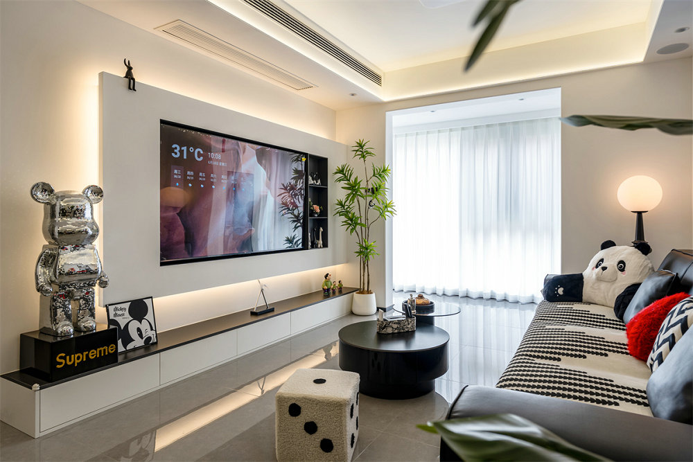 旭輝江悅府120平奶油風格裝修效果圖