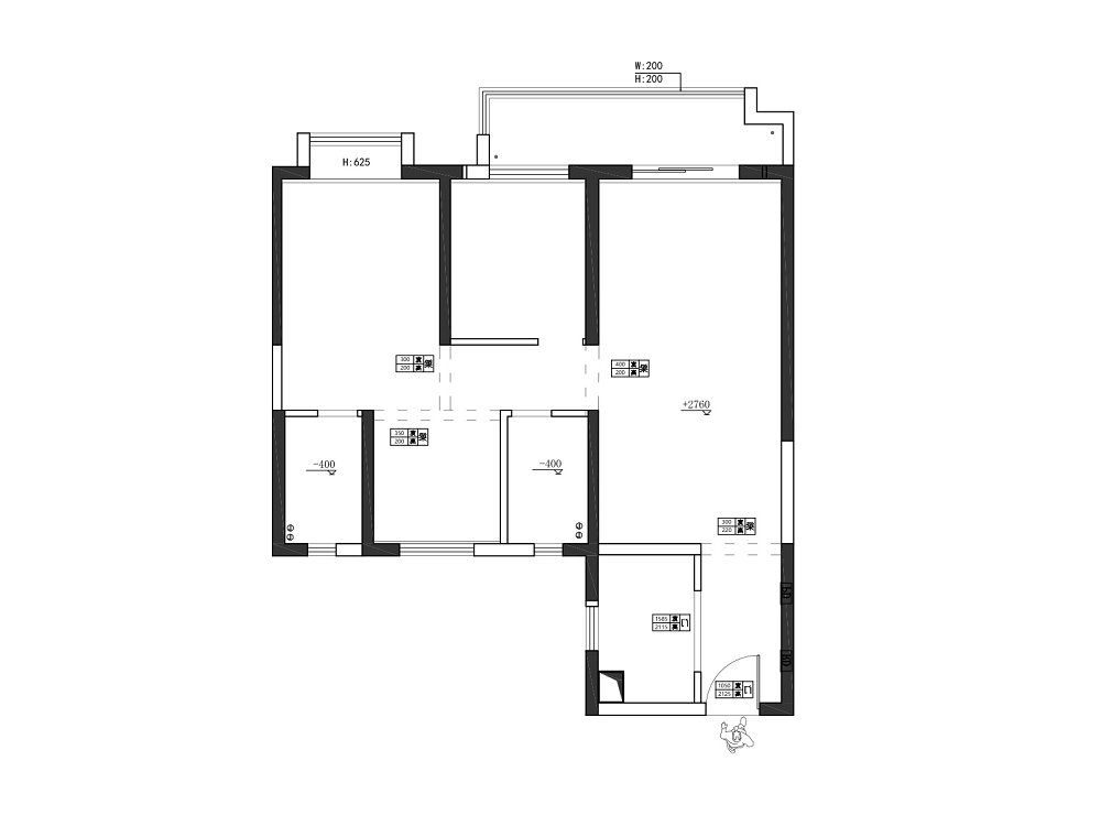 中建閱江府120平奶油風格裝修效果圖