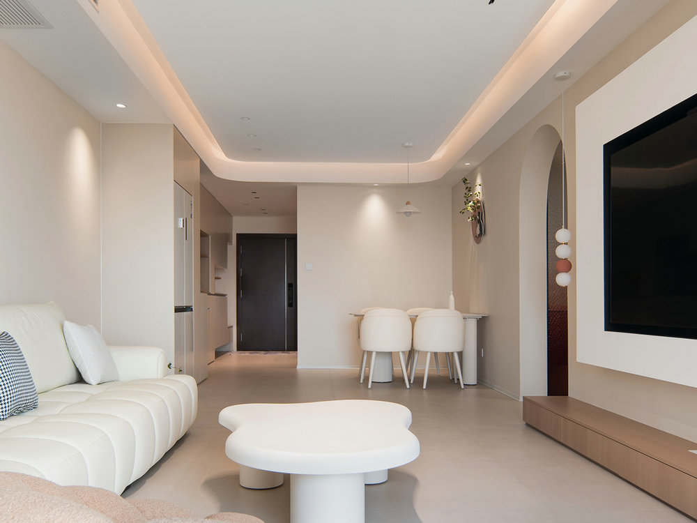 中建閱江府120平奶油風格裝修效果圖