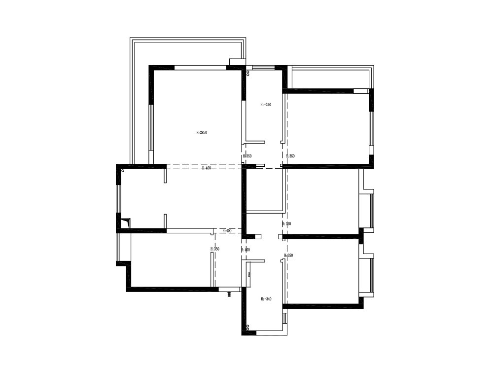 鵬湖灣180平中古風格裝修效果圖