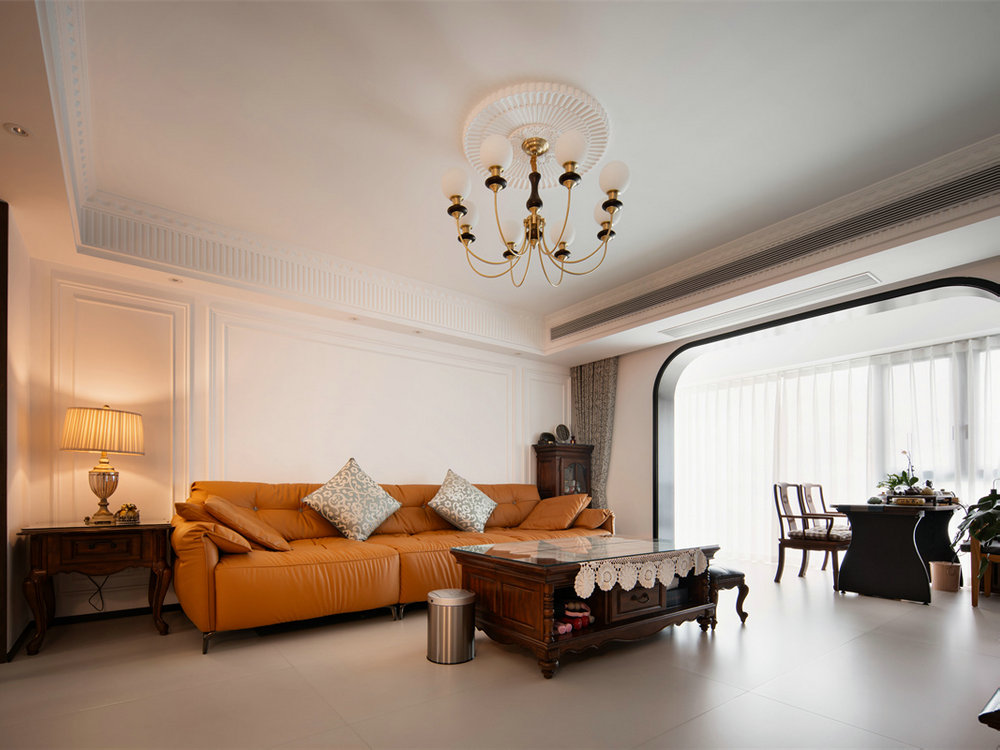 鵬湖灣180平中古風格裝修效果圖