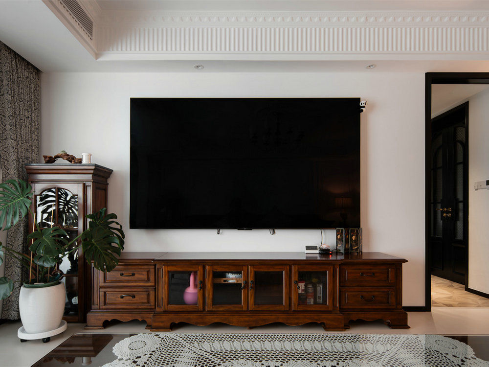 鵬湖灣180平中古風格裝修效果圖