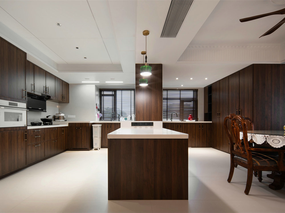 鵬湖灣180平中古風格裝修效果圖