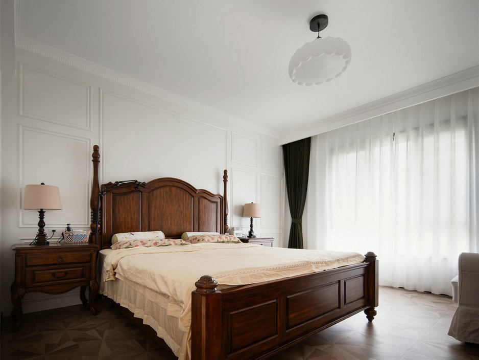 鵬湖灣180平中古風格裝修效果圖