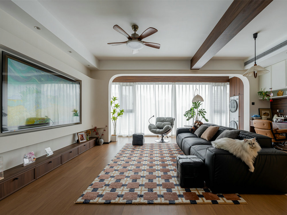 國博城鳳棲居122平中古風格裝修效果圖