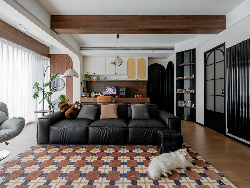 國博城鳳棲居122平中古風格裝修效果圖