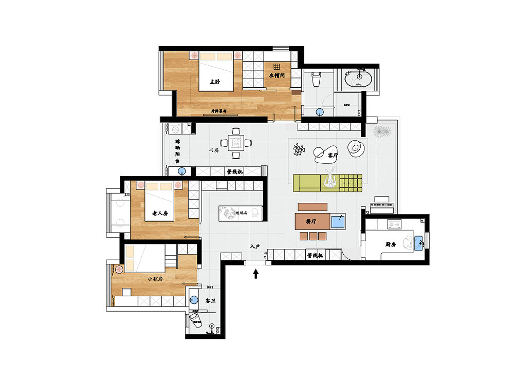 青山樽197平森系風格裝修效果圖
