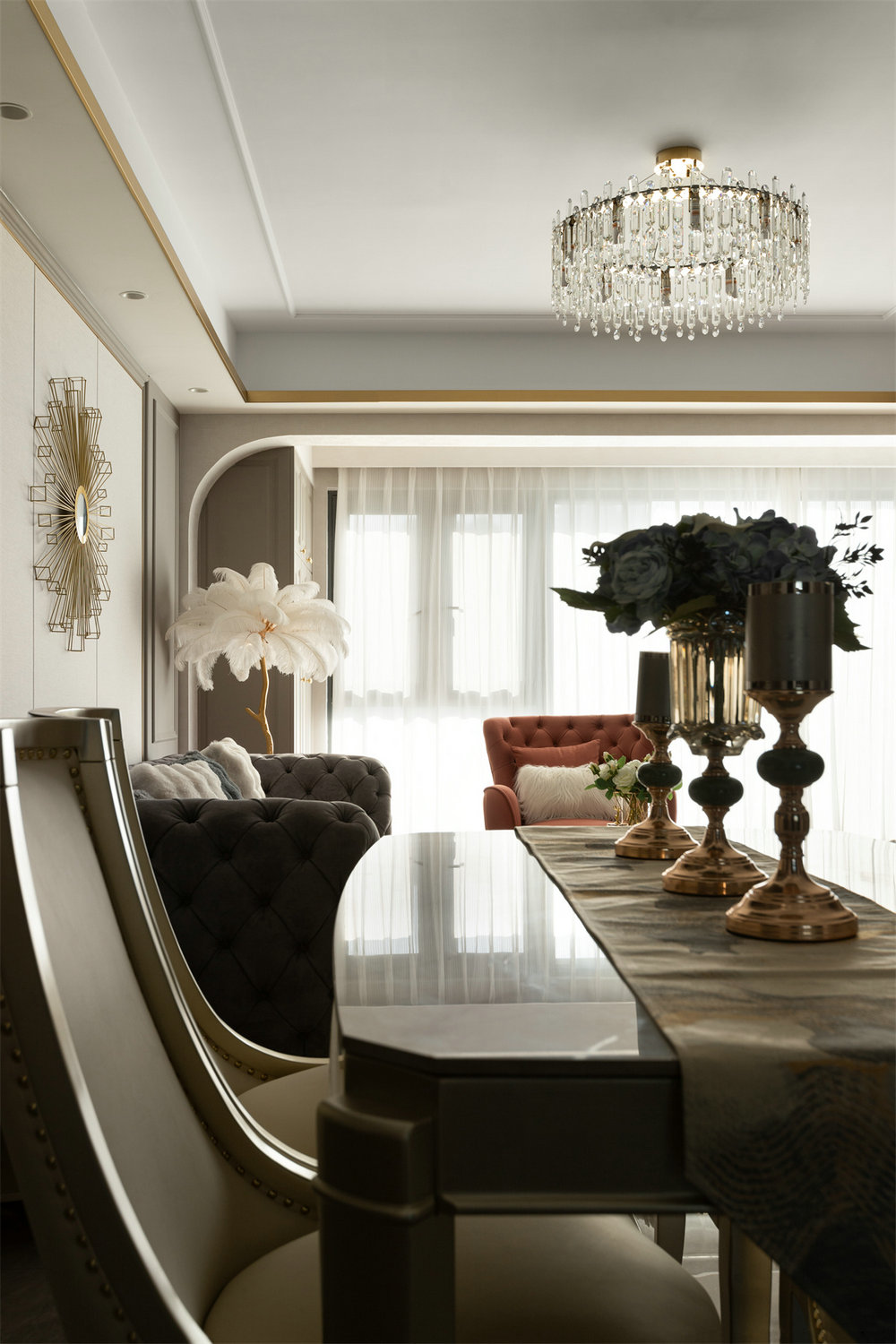 深業泰云府128平美式風格裝修效果圖