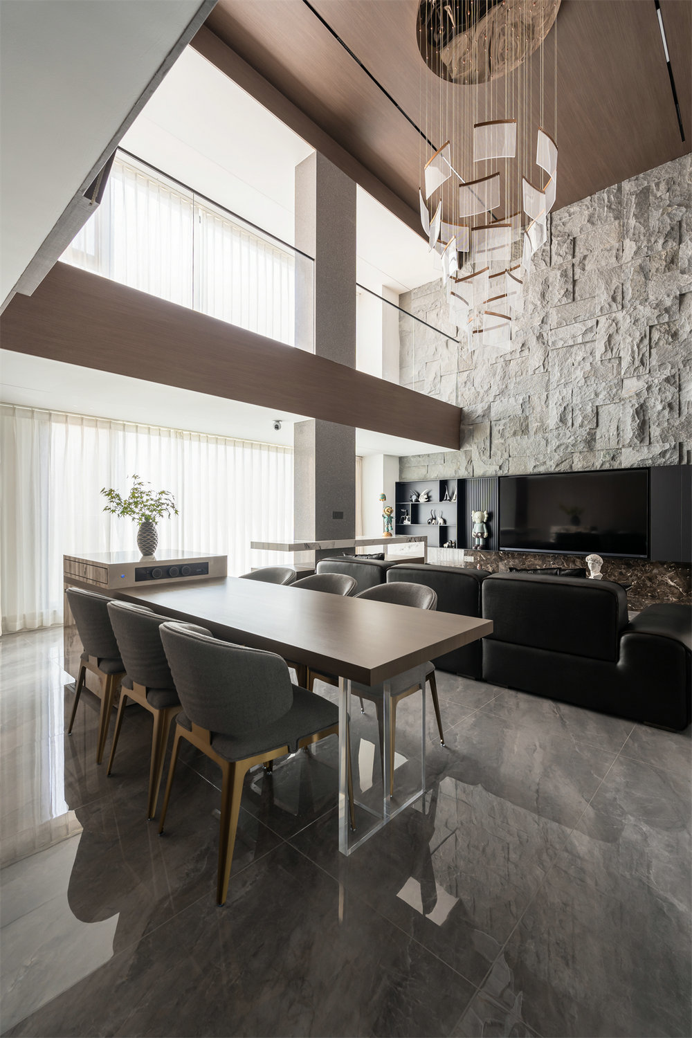 臨空香廷300平現代風格裝修效果圖