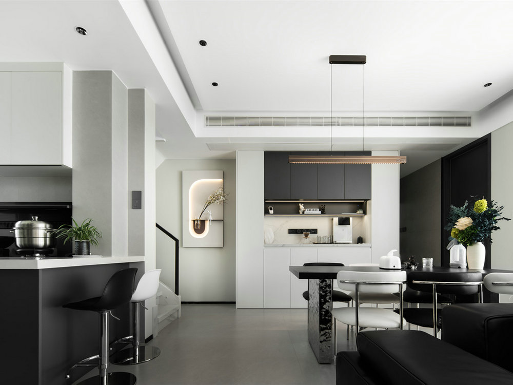 新希望錦粼九里169平現代風格疊拼別墅裝修效果圖