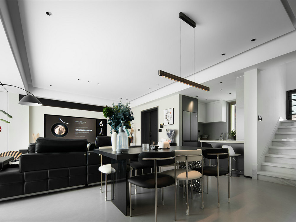 新希望錦粼九里169平現代風格疊拼別墅裝修效果圖