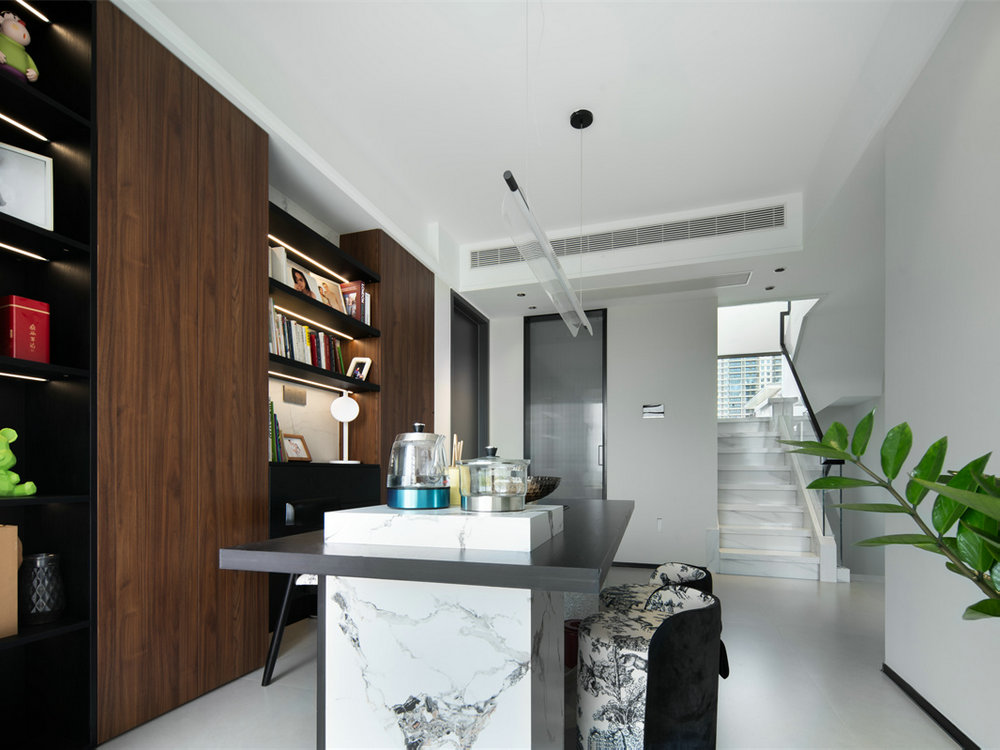 新希望錦粼九里169平現代風格疊拼別墅裝修效果圖