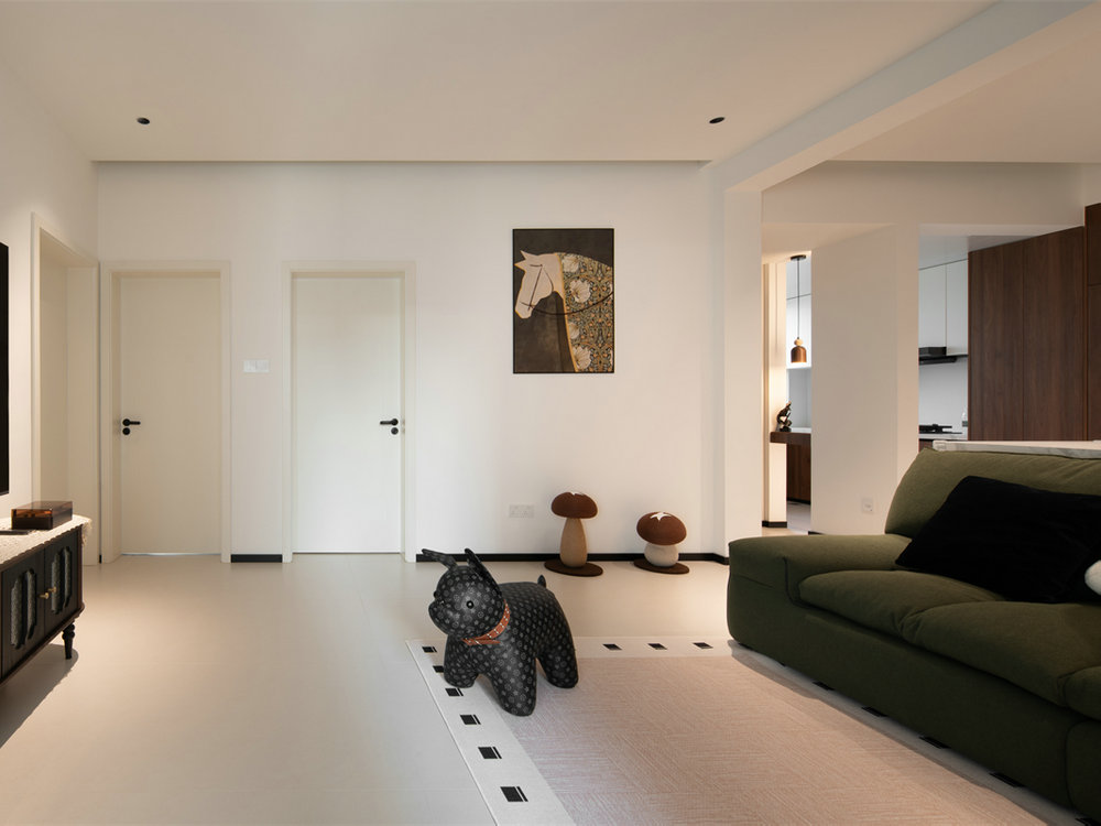 新長江香榭琴臺104平中古風格裝修效果圖