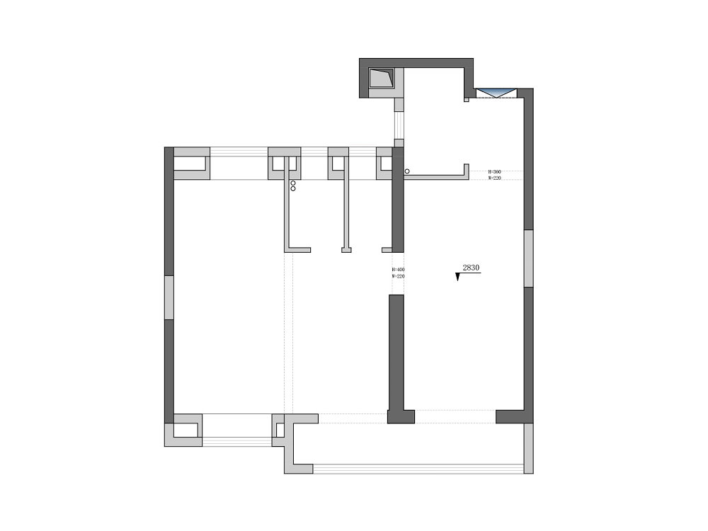 華僑城紅坊99平現代風格裝修效果圖