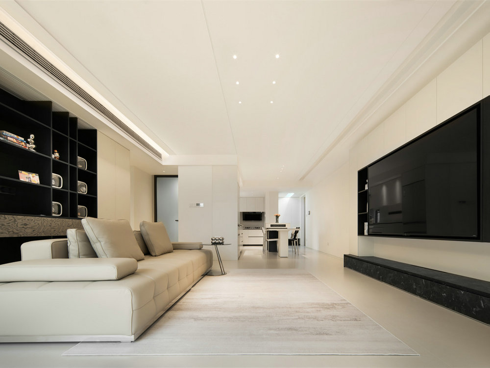 中交澄園130平現代極簡風格裝修效果圖