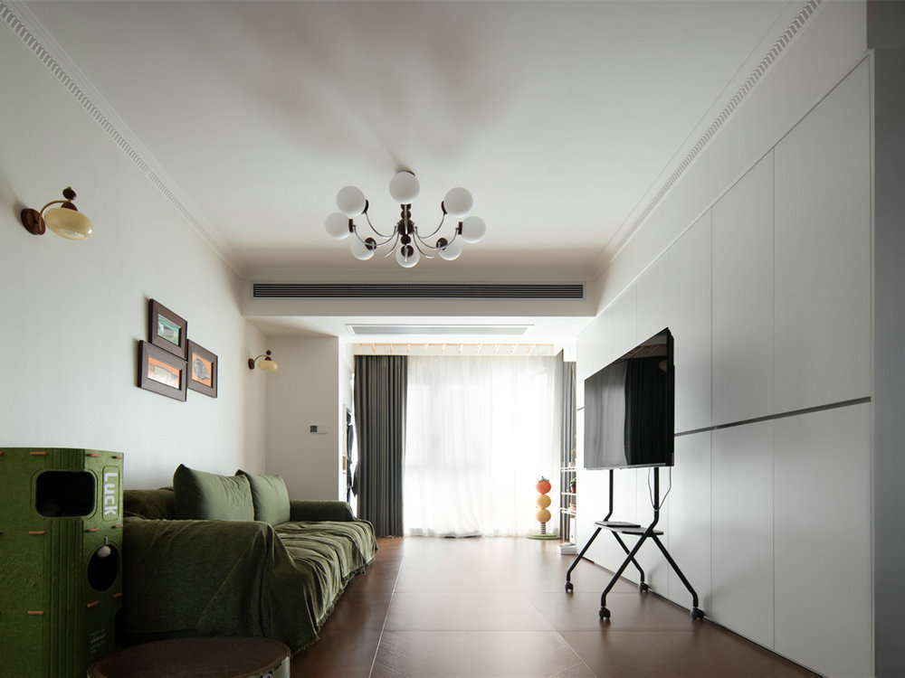 美院幸福里70平中古風格裝修效果圖