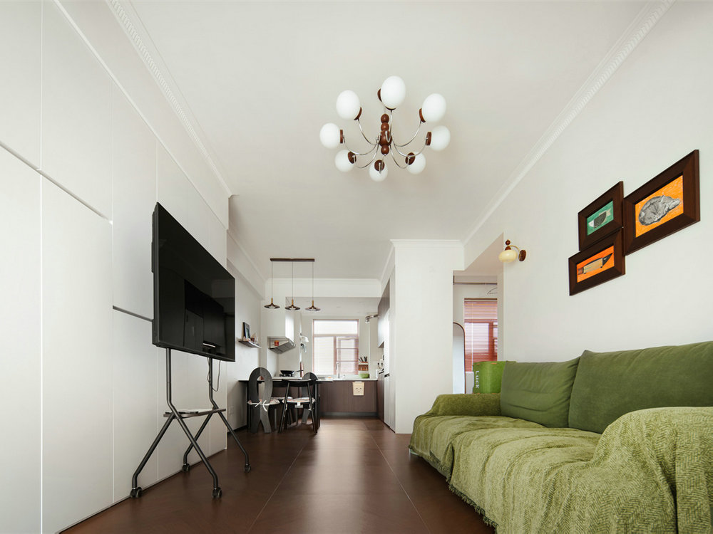 美院幸福里70平中古風格裝修效果圖