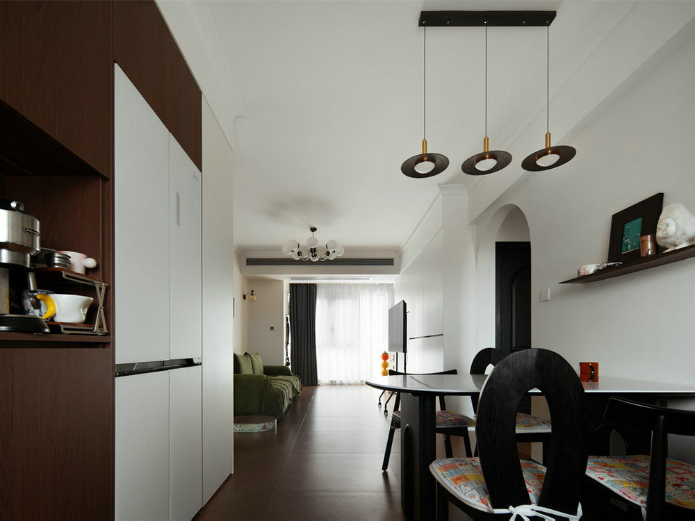 美院幸福里70平中古風格裝修效果圖