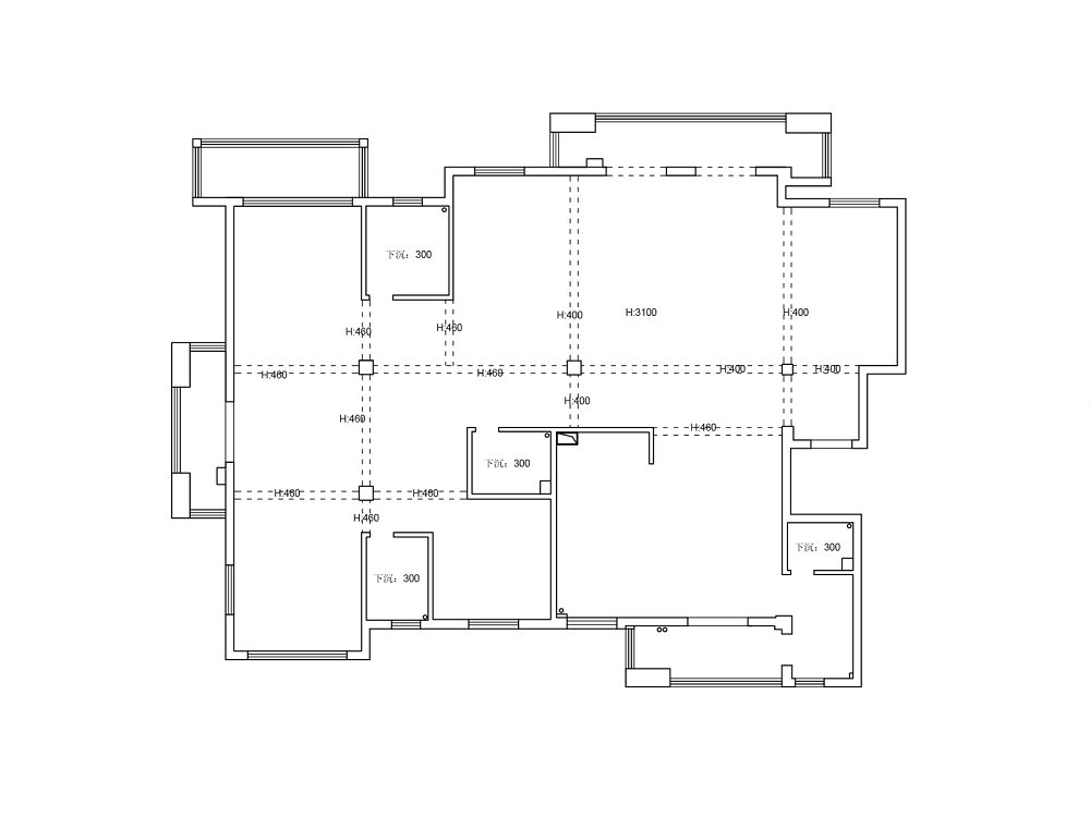 南湖九號286平現代風格裝修效果圖