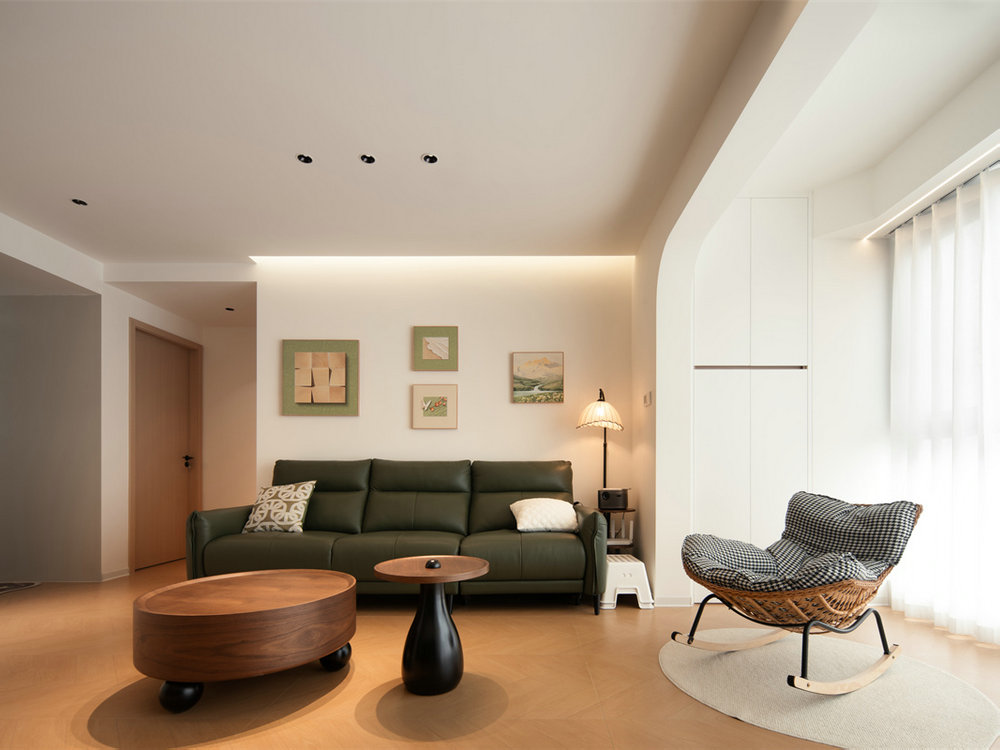 二十四城98平簡約原木風格裝修效果圖