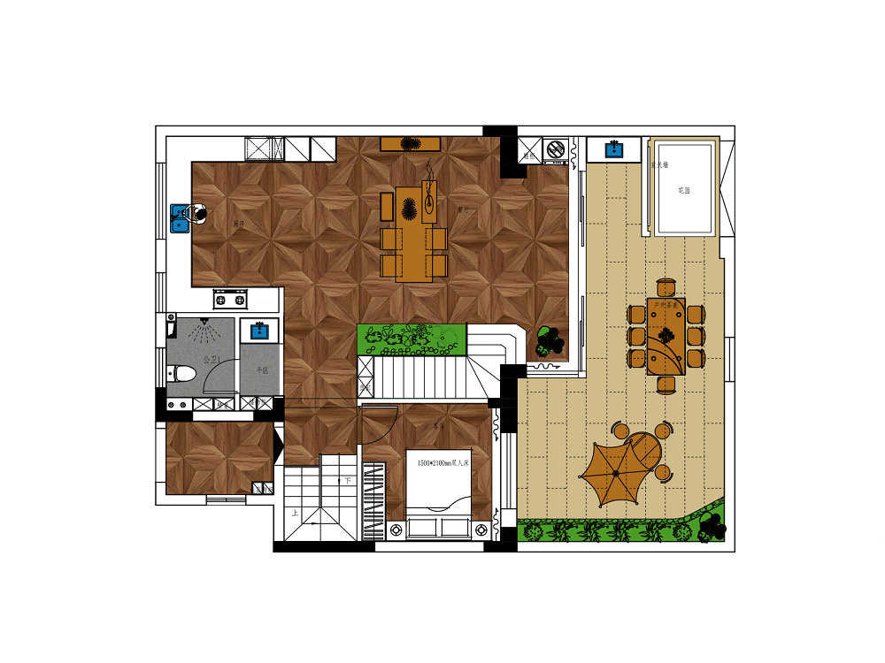 碧樂城220平中古法式風格裝修效果圖