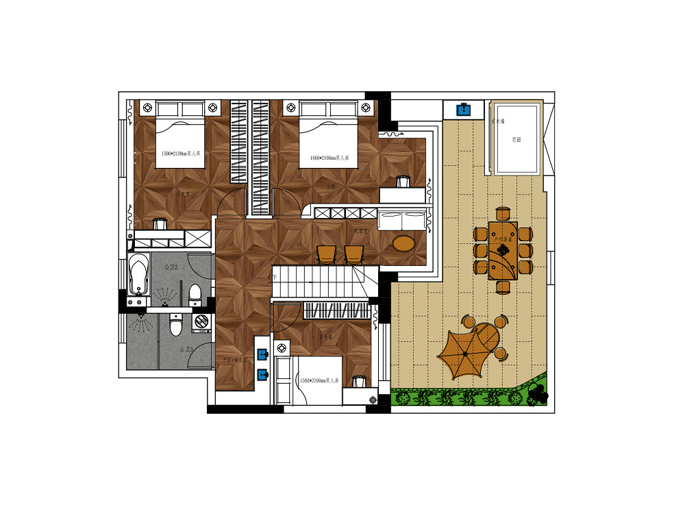 碧樂城220平中古法式風格裝修效果圖
