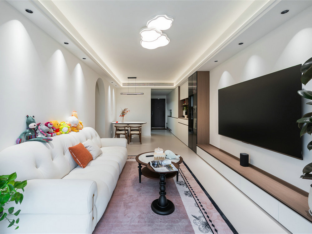 雅居樂花園105平奶油風格裝修效果圖