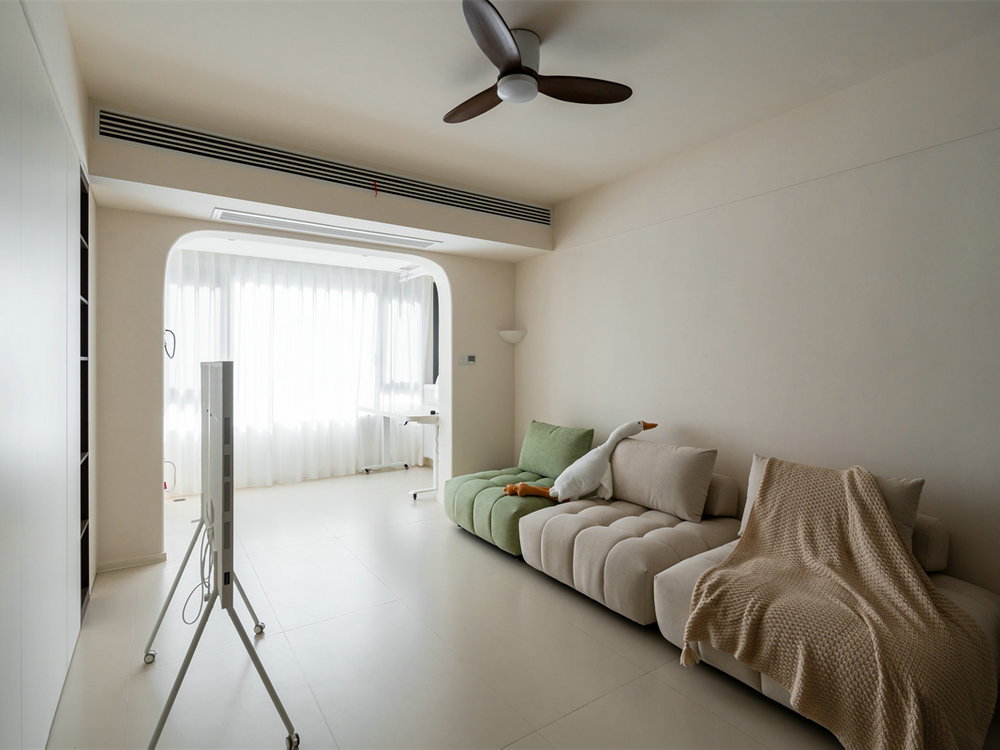 美聯城觀120平奶油風格裝修效果圖