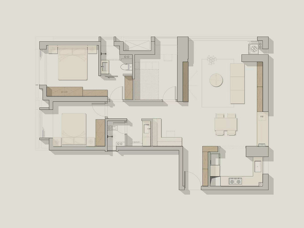 星譽國際云居121平原木奶油風裝修效果圖