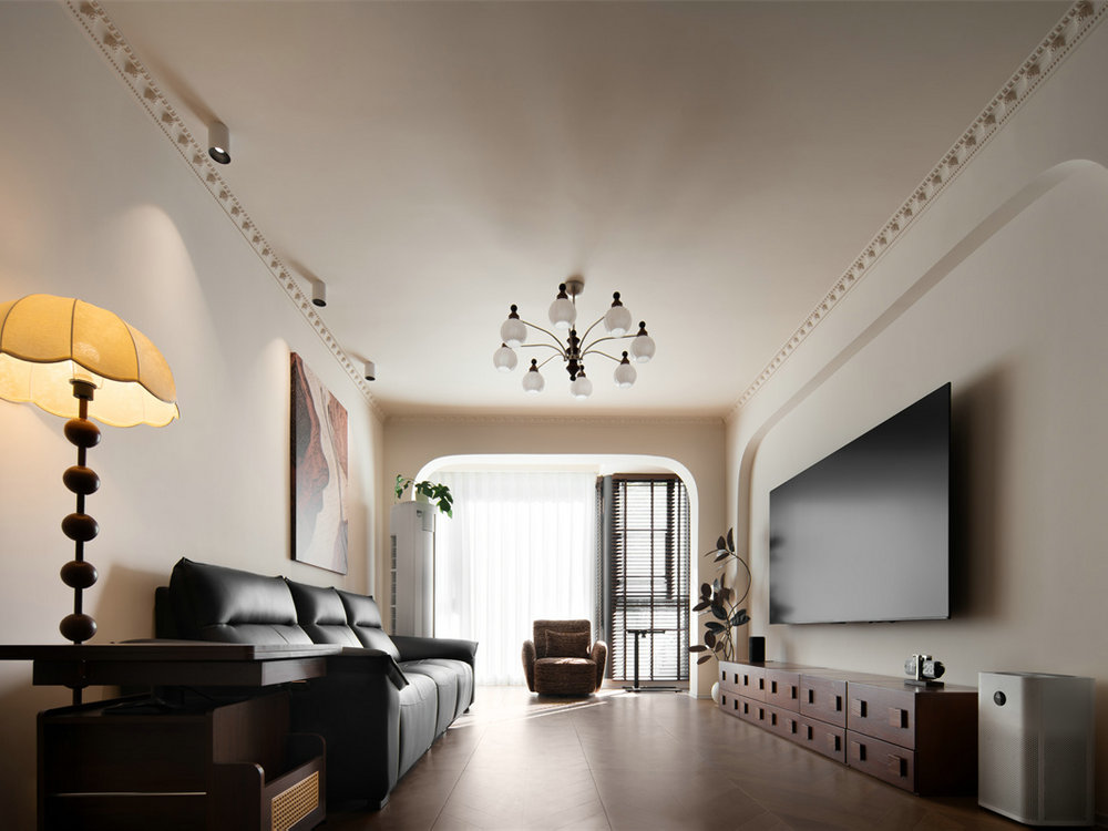 錦繡龍城117平中古風格裝修效果圖