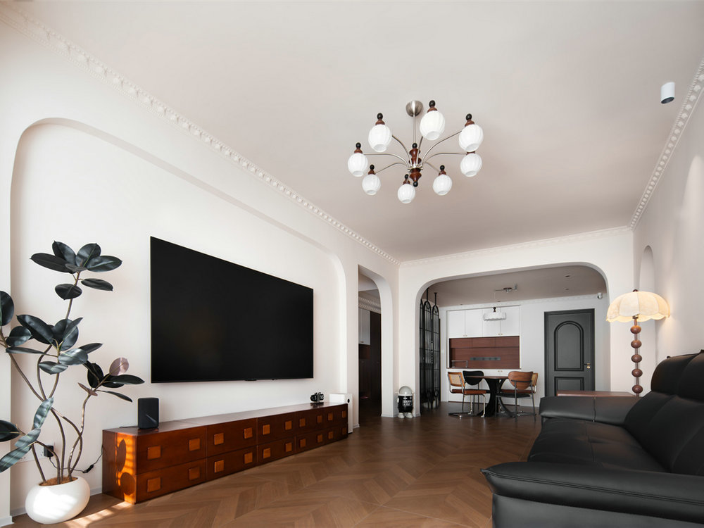 錦繡龍城117平中古風格裝修效果圖