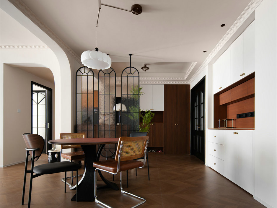 錦繡龍城117平中古風格裝修效果圖