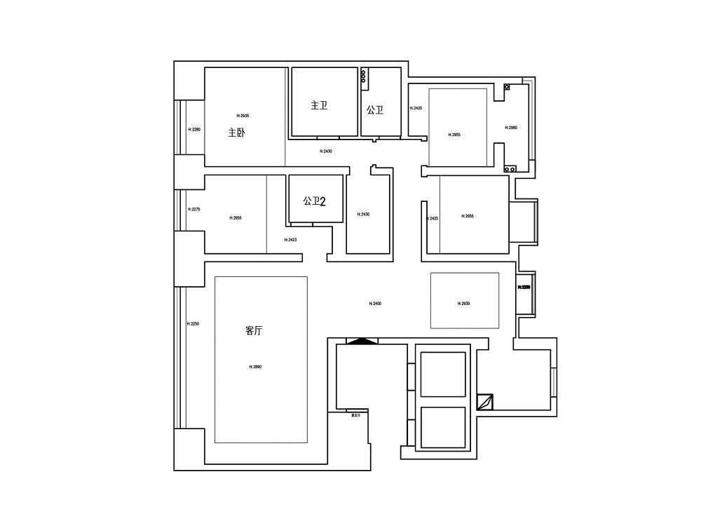 鳳起聽瀾220平意式極簡風格裝修效果圖