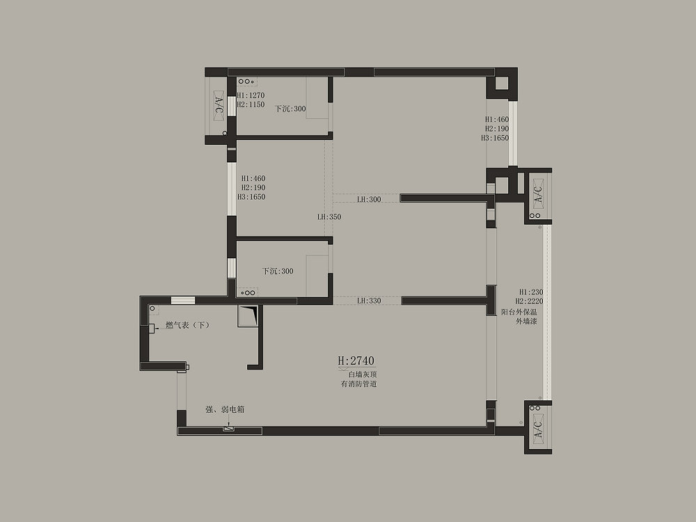 二十四城118平法式復古風裝修效果圖