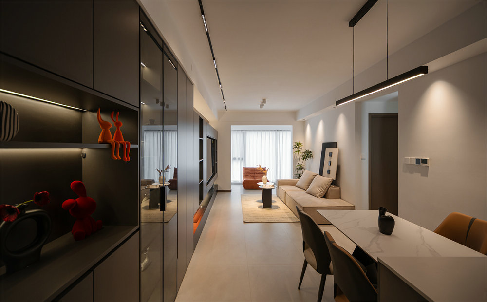 中建大公館102平意式輕奢風格裝修效果圖