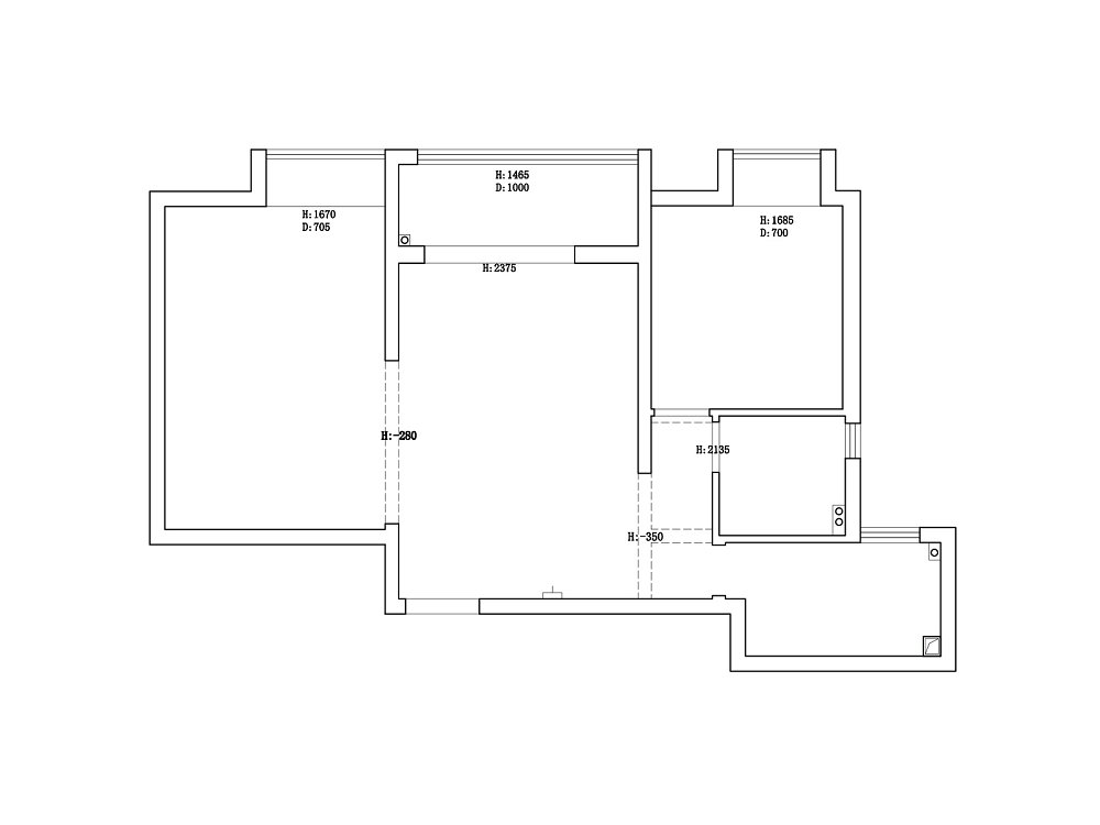 中建福地星城96平現代簡約風格裝修效果圖