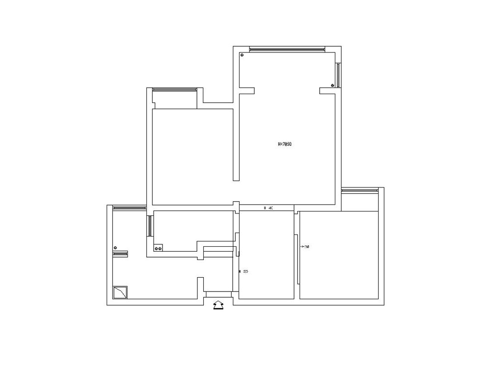 長江紫都93平現代風格裝修效果圖