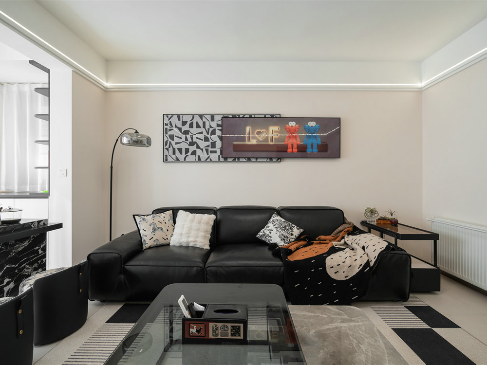 長江紫都93平現代風格裝修效果圖