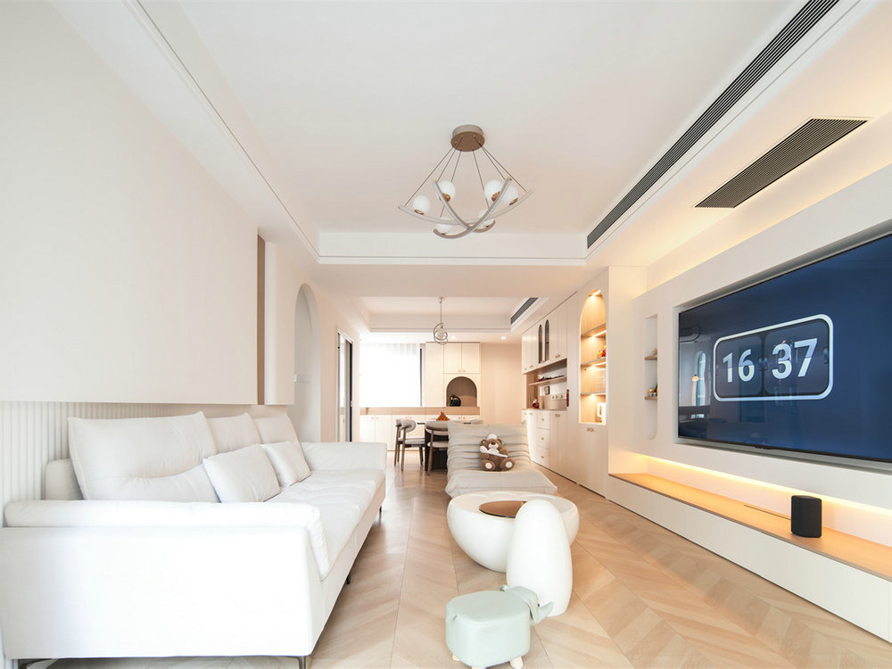 鋼旅藍郡141平奶油風格裝修效果圖