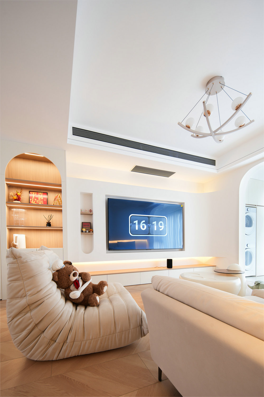 鋼旅藍郡141平奶油風格裝修效果圖