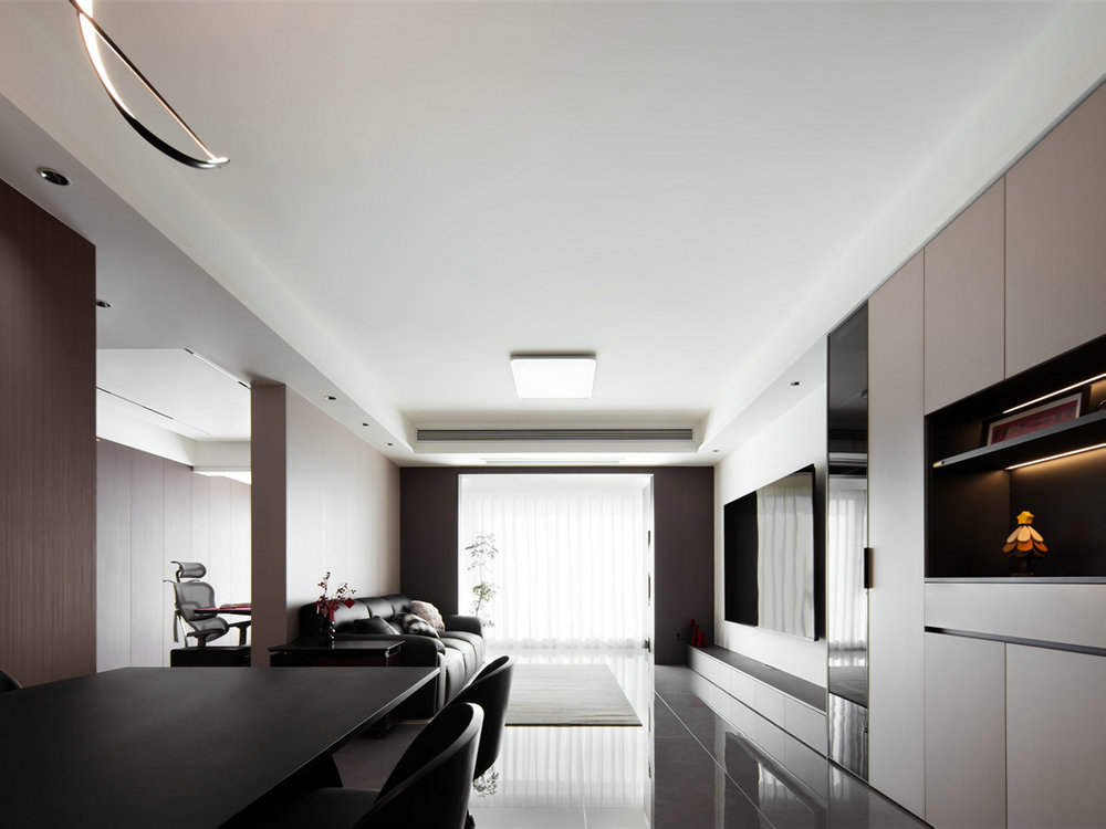 信達新外灘133平意式簡約風格裝修效果圖