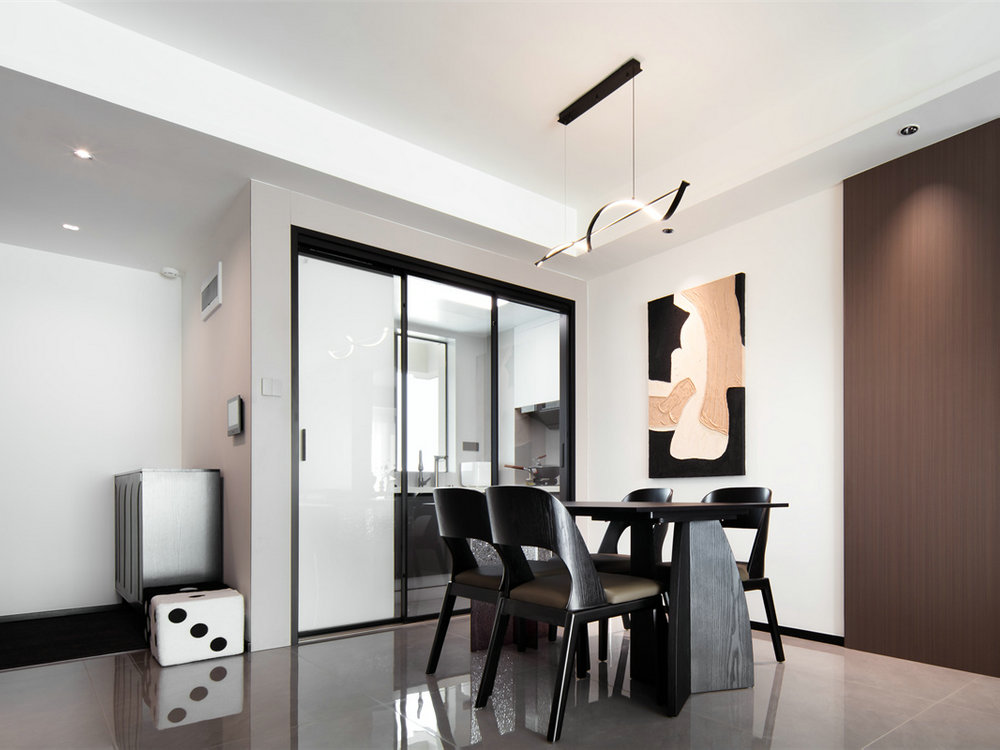 信達新外灘133平意式簡約風格裝修效果圖