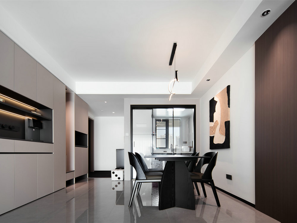 信達新外灘133平意式簡約風格裝修效果圖