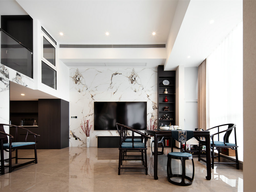 西北湖中心190平新中式風格裝修效果圖