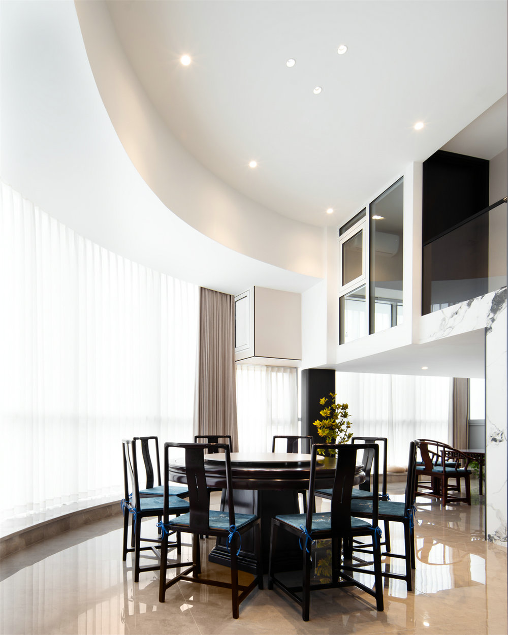 西北湖中心190平新中式風格裝修效果圖