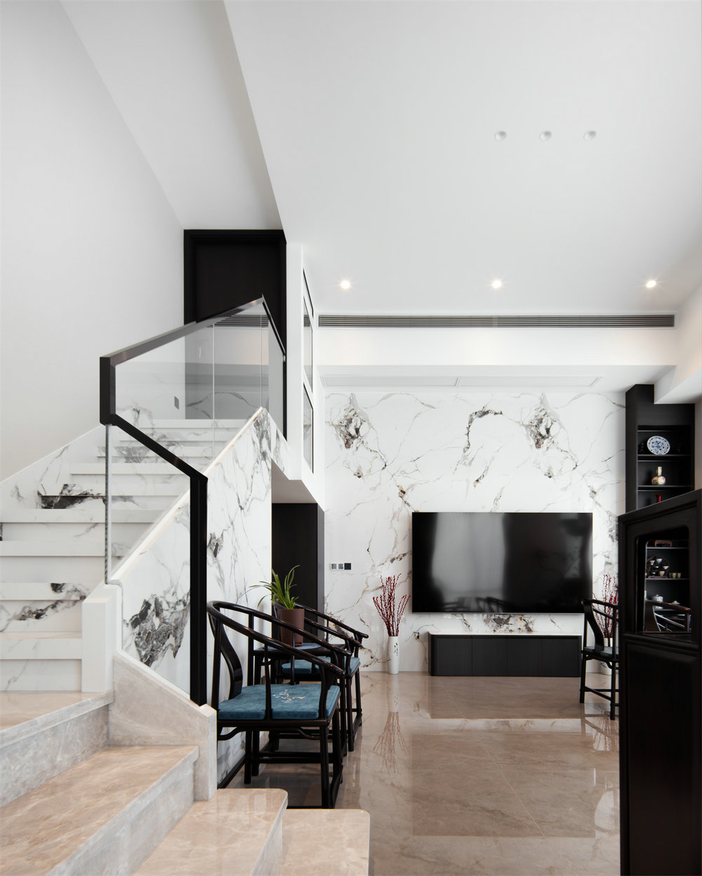 西北湖中心190平新中式風格裝修效果圖