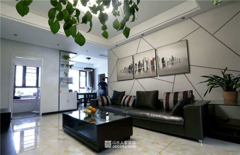 東湖城110平現代時尚風格裝修效果圖