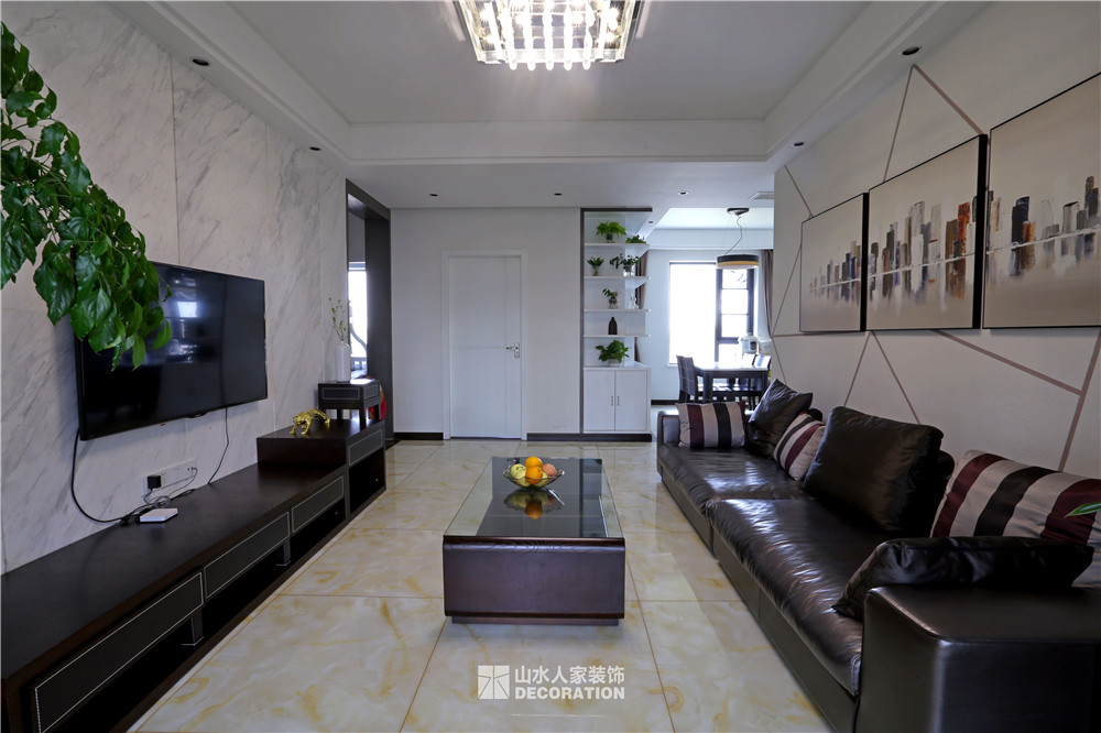 東湖城110平現代時尚風格裝修效果圖