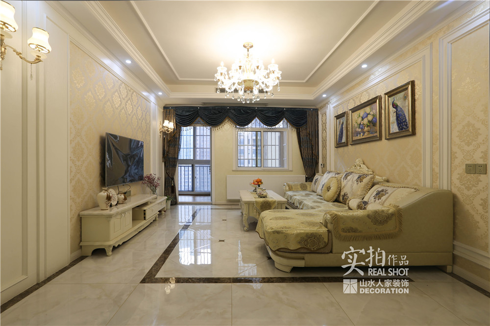 曙光星城160平簡歐風格裝修效果圖