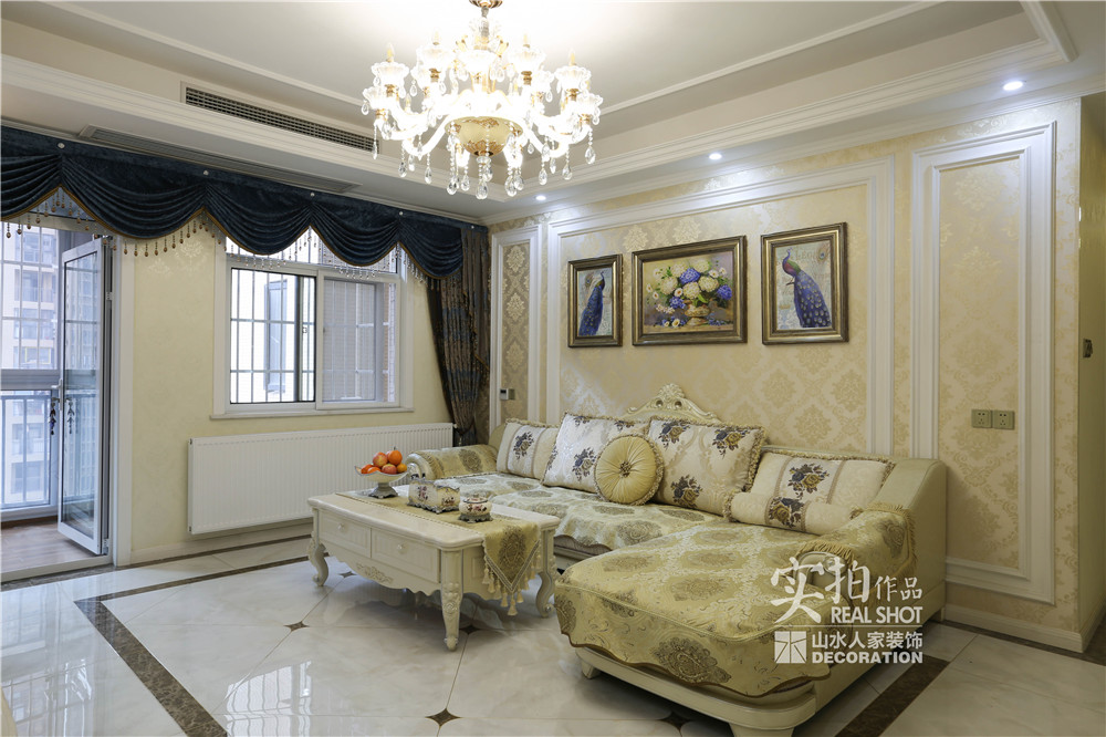 曙光星城160平簡歐風格裝修效果圖